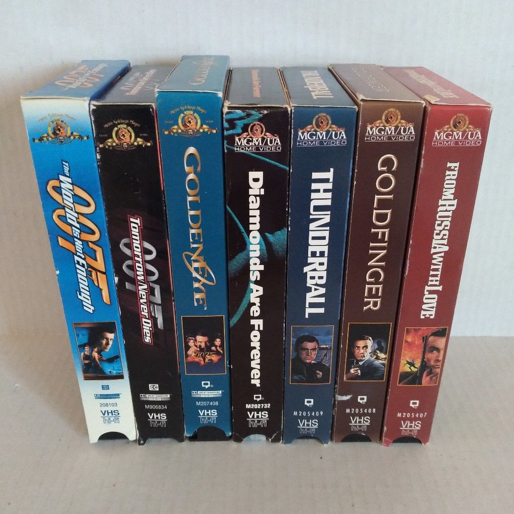 James Bond 007 VHS Collection - Lot of 7